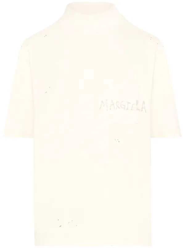 Maison Margiela Handwritten コットン Tシャツ | ホワイト