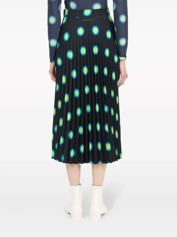 MM6 Maison Margiela グラフィック プリーツスカート | ブラック MM6 Maison Margiela グラフィック プリーツスカート | ブラック