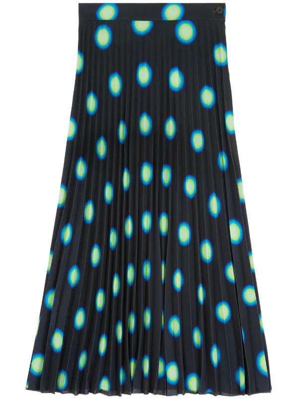 MM6 Maison Margiela グラフィック プリーツスカート | ブラック