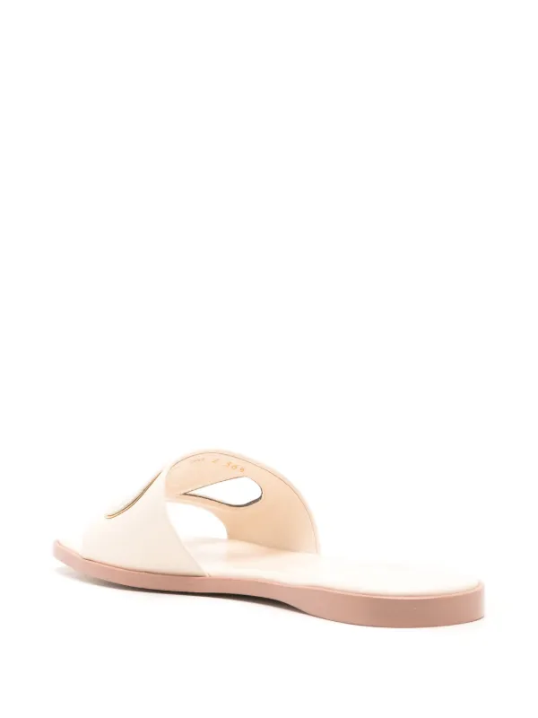 Valentino garavani vlogo leather slide online sandals