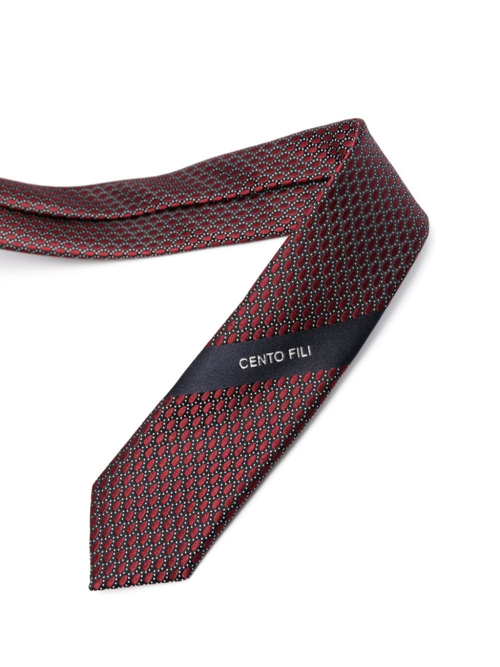 Shop Zegna Jacquard Silk Tie In Red