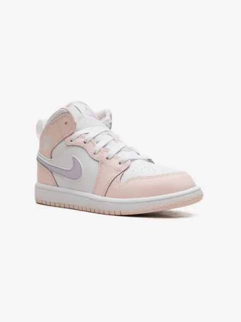 Jordan Kids Jordan 1 Mid "Pink Wash" Sneakers