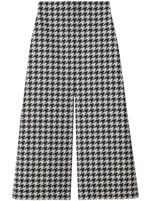 Burberry falda acampanada con motivo pied de poule