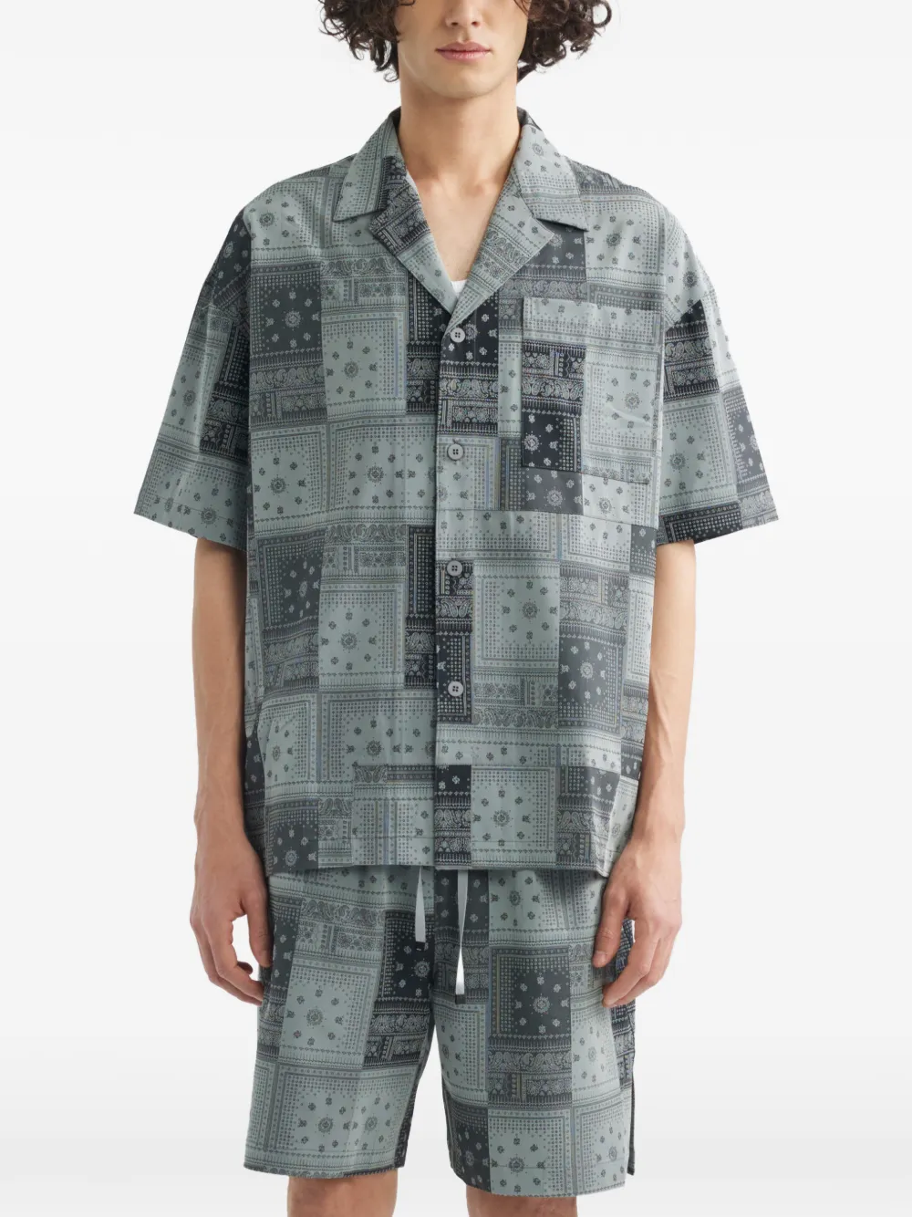  Off Duty Patchwork Pocket Shirt - Grey 