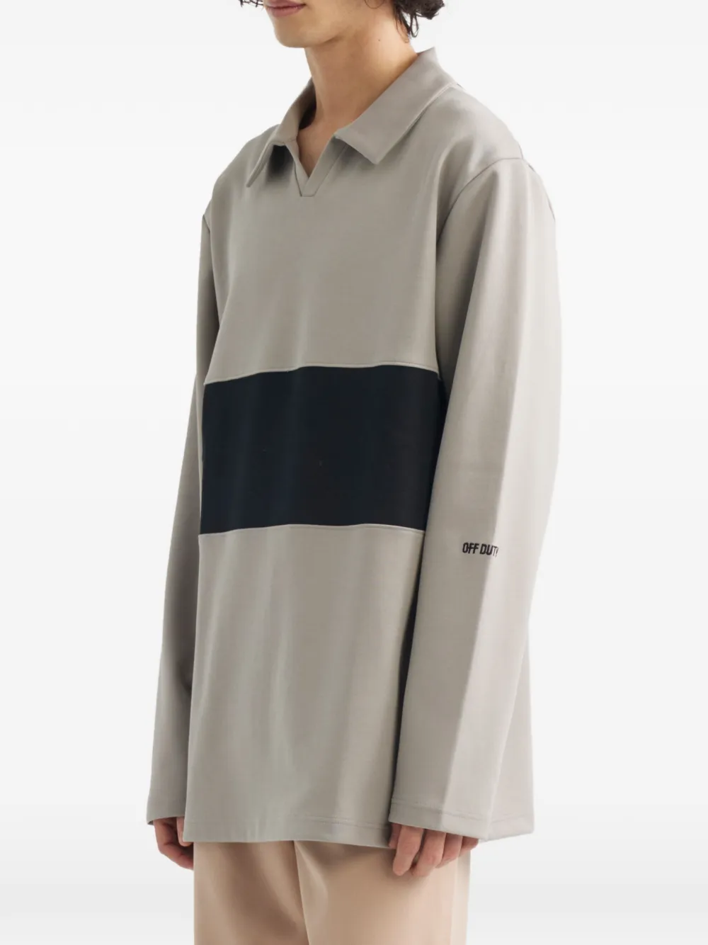  Off Duty Tape Pullover T-shirt - Grey 