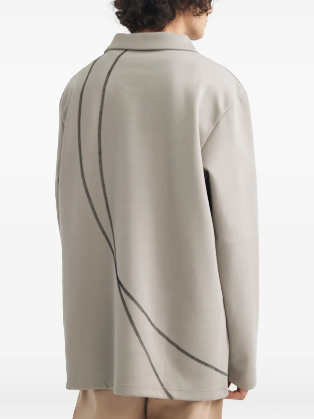 Off Duty Tape Pullover T-shirt Grijs