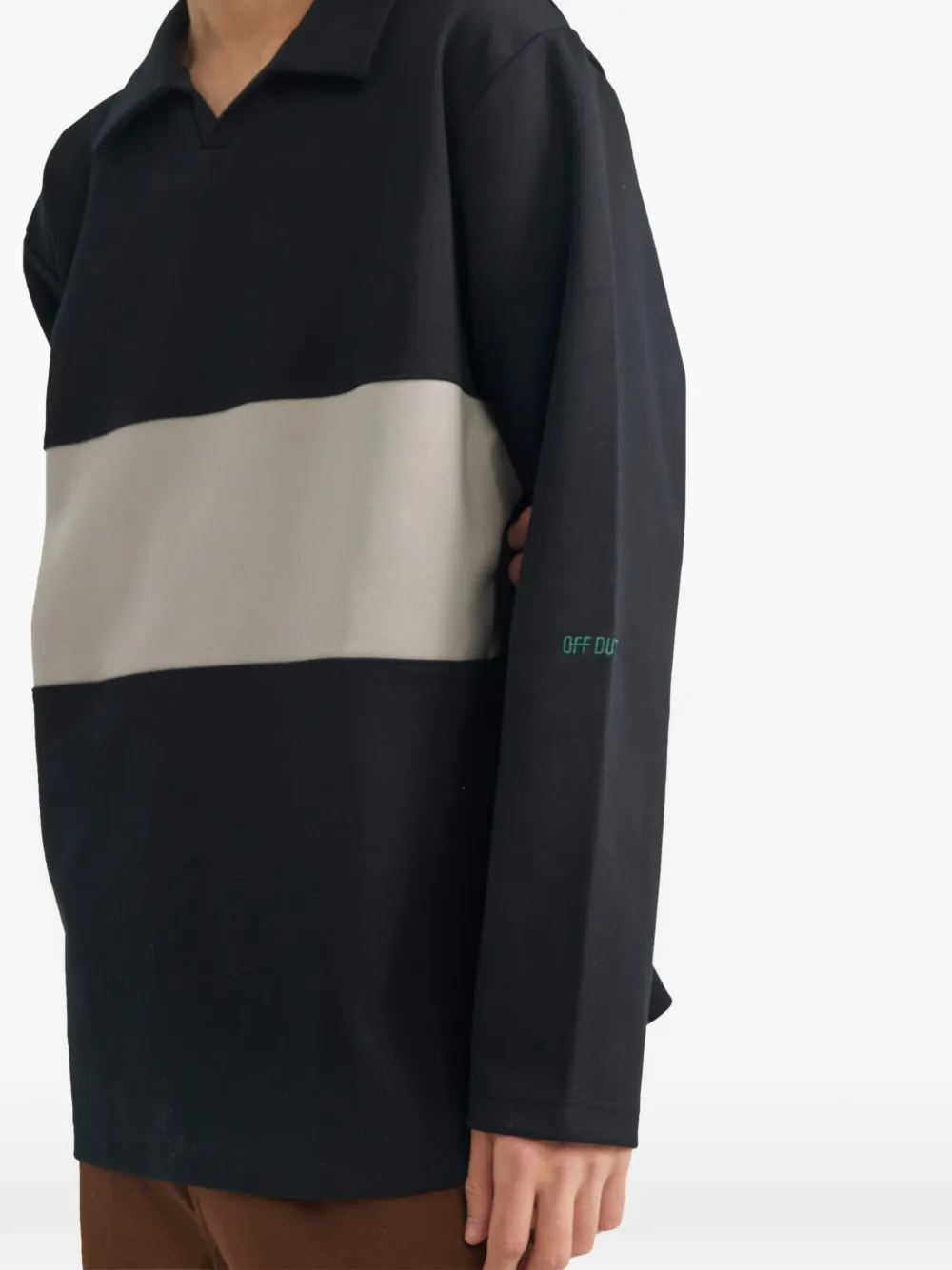  Off Duty Tape Pullover T-shirt - Black 