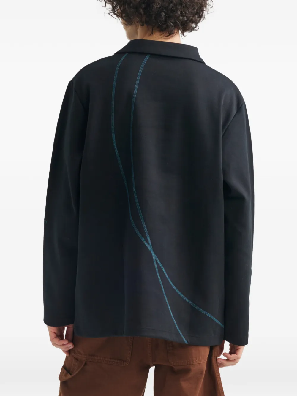 Off Duty Tape Pullover T-shirt Zwart