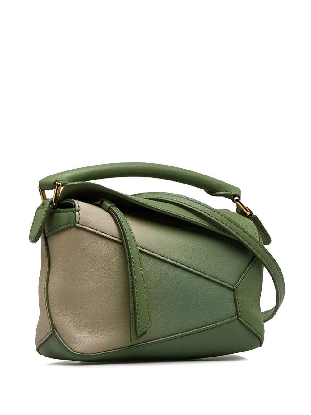 Pre-owned Loewe 2022-2023 Paula's Ibiza Degrade Puzzle Edge Mini Bag In Green