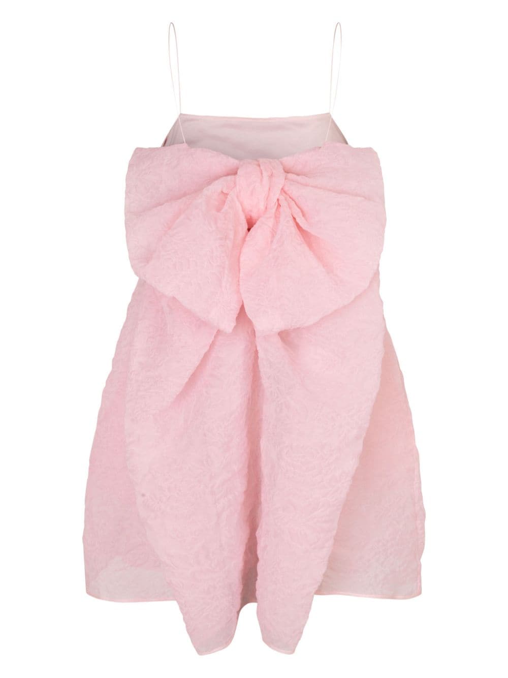 Shop Cecilie Bahnsen Gina Bow Matelassé Minidress In Pink