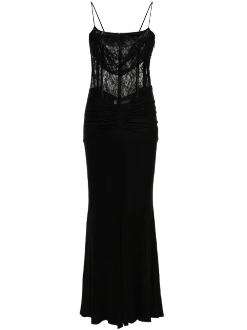 Robe longue à design drapé - Alessandra Rich - Modalova