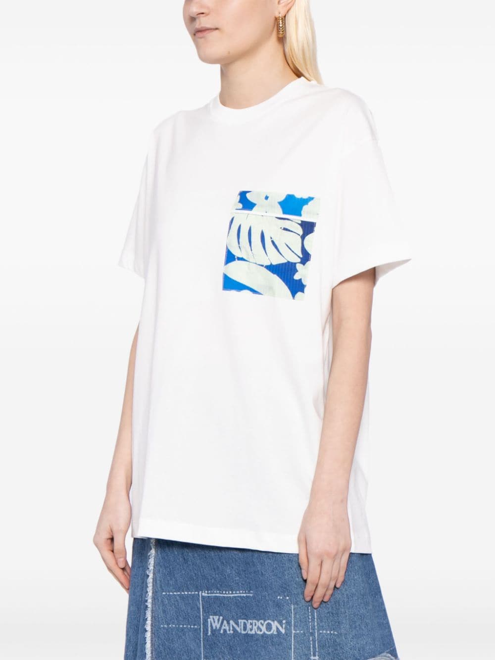 Shop Joshua Sanders Hawaii-print Cotton T-shirt In Weiss