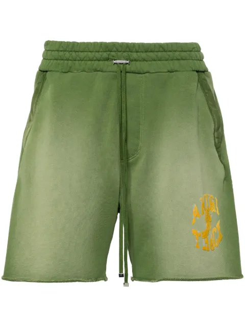 AMIRI logo-embellished cotton track shorts