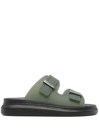 Alexander McQueen Oversized Hybrid Slides Green FARFETCH CH