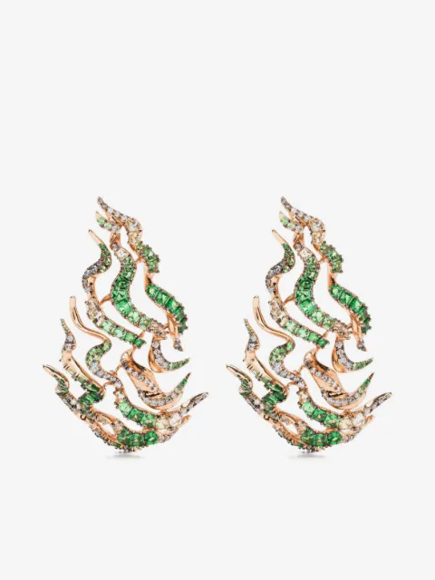 Bibi van der Velden 18kt rose gold Smoke Haze multi-stone earrings