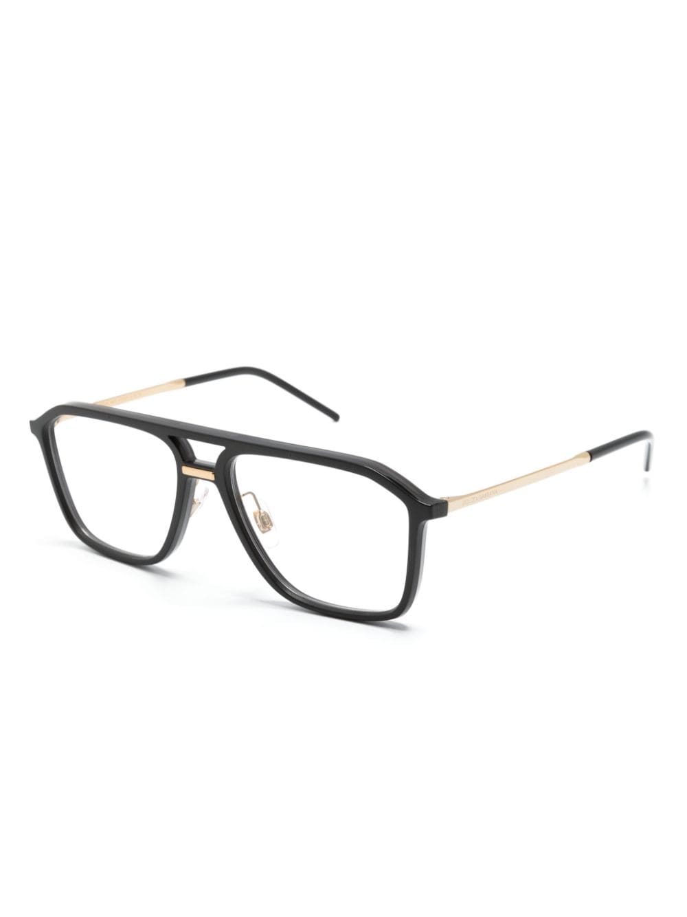 Dolce & Gabbana Eyewear DG Intermix rectangle-frame glasses - Zwart