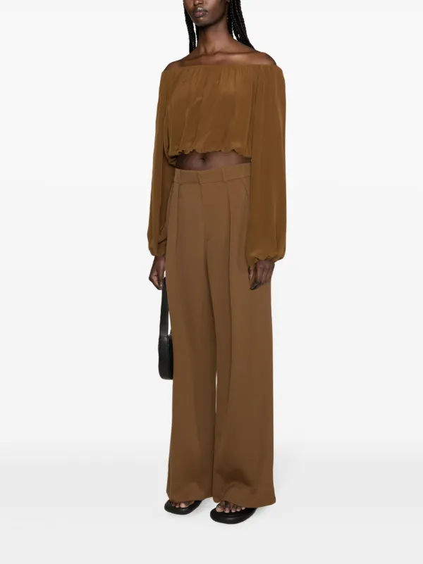 パンツ Wardrobe.Nyc Wide Leg Virgin Wool Trousers WARDROBE.NYC wide-leg Virgin Wool Trousers | Brown | FARFETCH JO