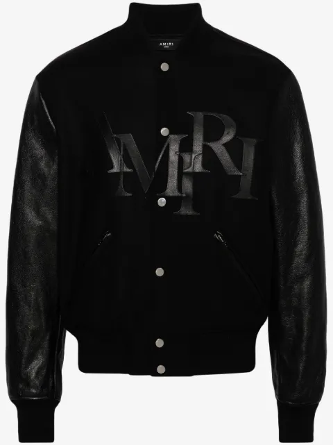 AMIRI Staggered logo varsity jacket