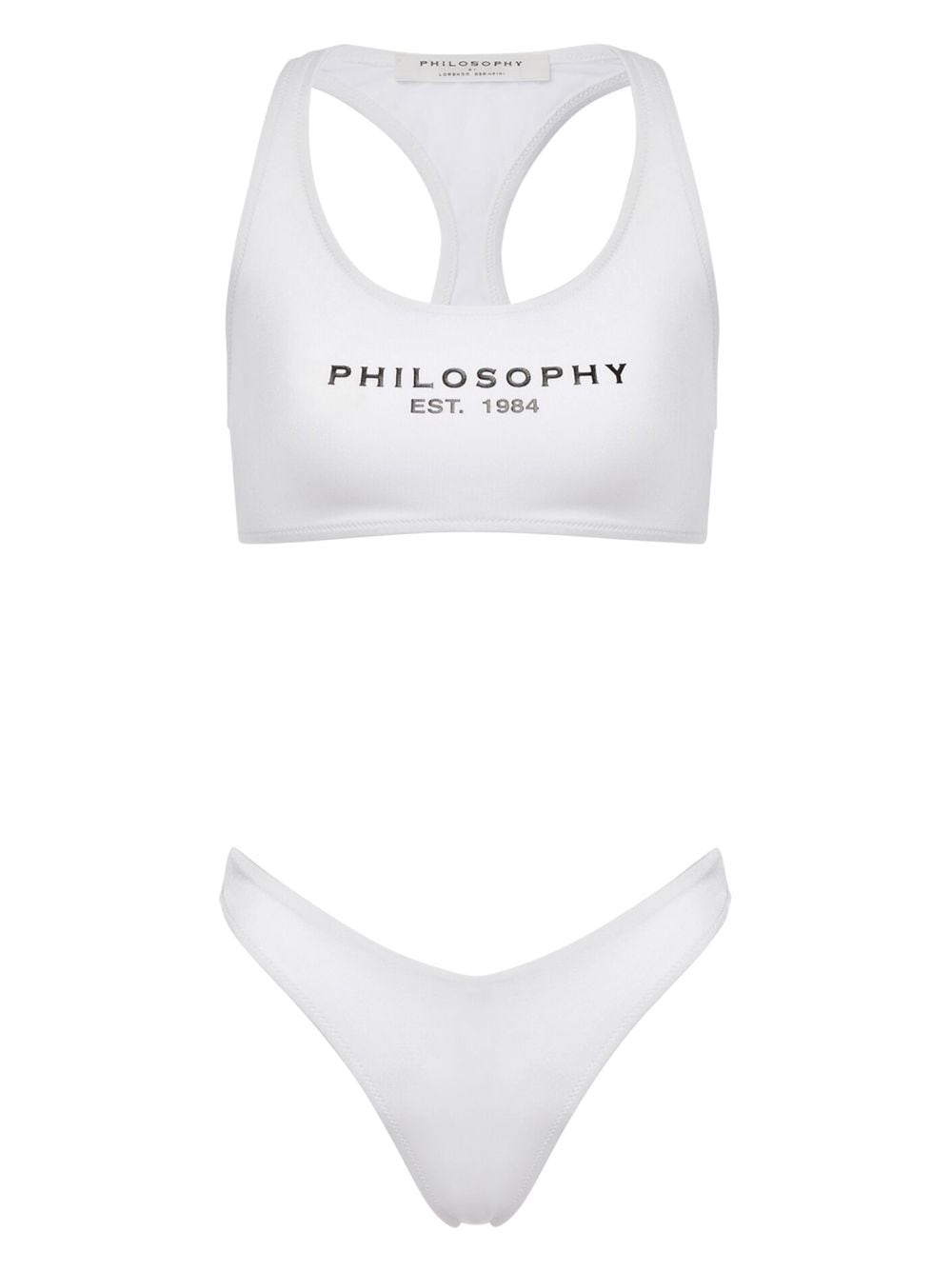 philosophy di lorenzo serafini bikini à logo imprimé - blanc