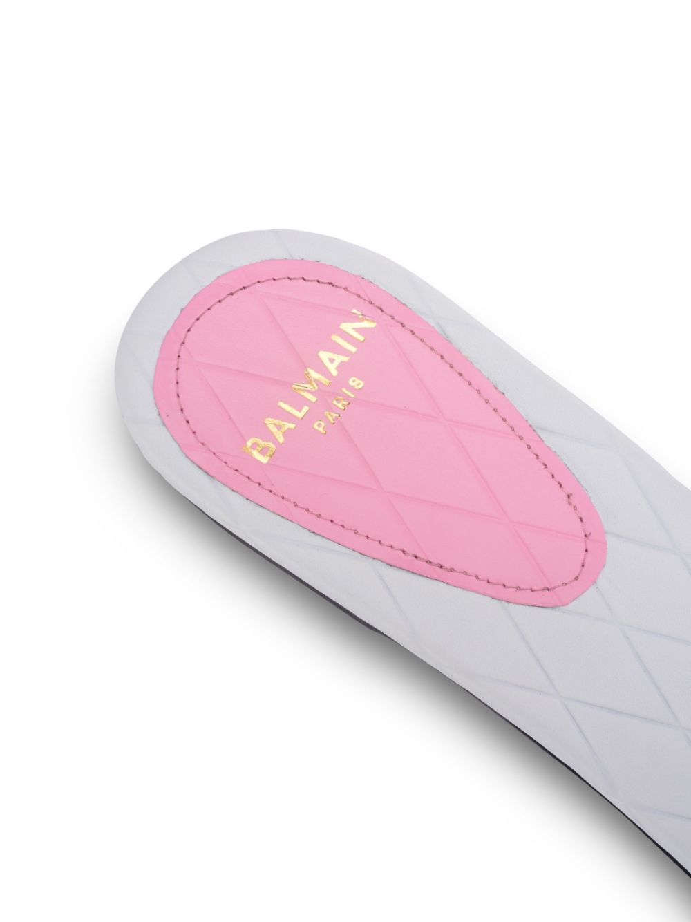 Balmain logo-plaque leather sandals Women