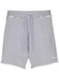 Balmain raw-edge cotton-jersey shorts - Grey