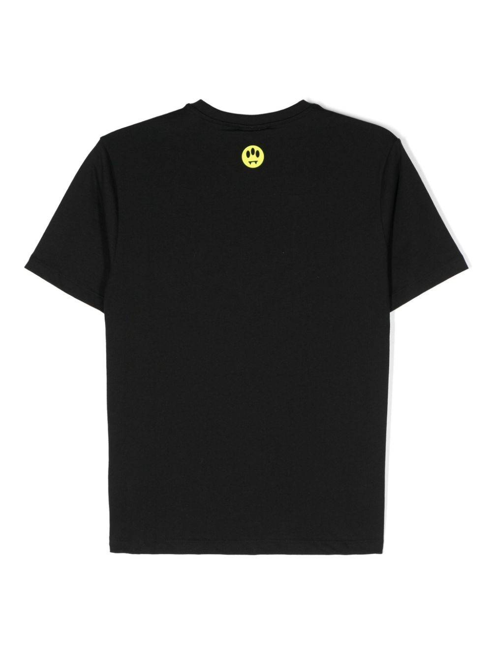 Shop Barrow Flocked-logo Cotton T-shirt In Black