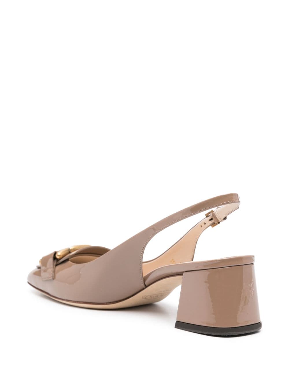 Shop Tod's Kate 50mm Leather Pumps In Neutrals