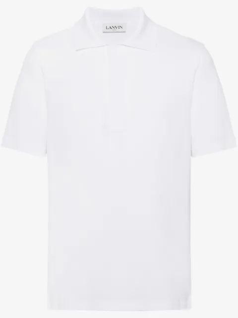Lanvin logo-embroidered piqué polo shirt