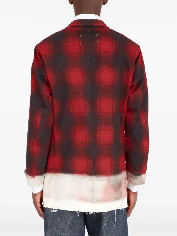 Maison Margiela Pendleton チェック ジャケット | レッド | FARFETCH JP