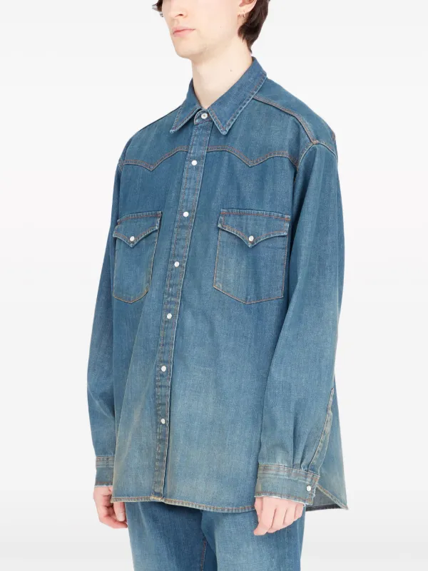 Maison Margiela Americana デニムシャツ | ブルー | FARFETCH JP