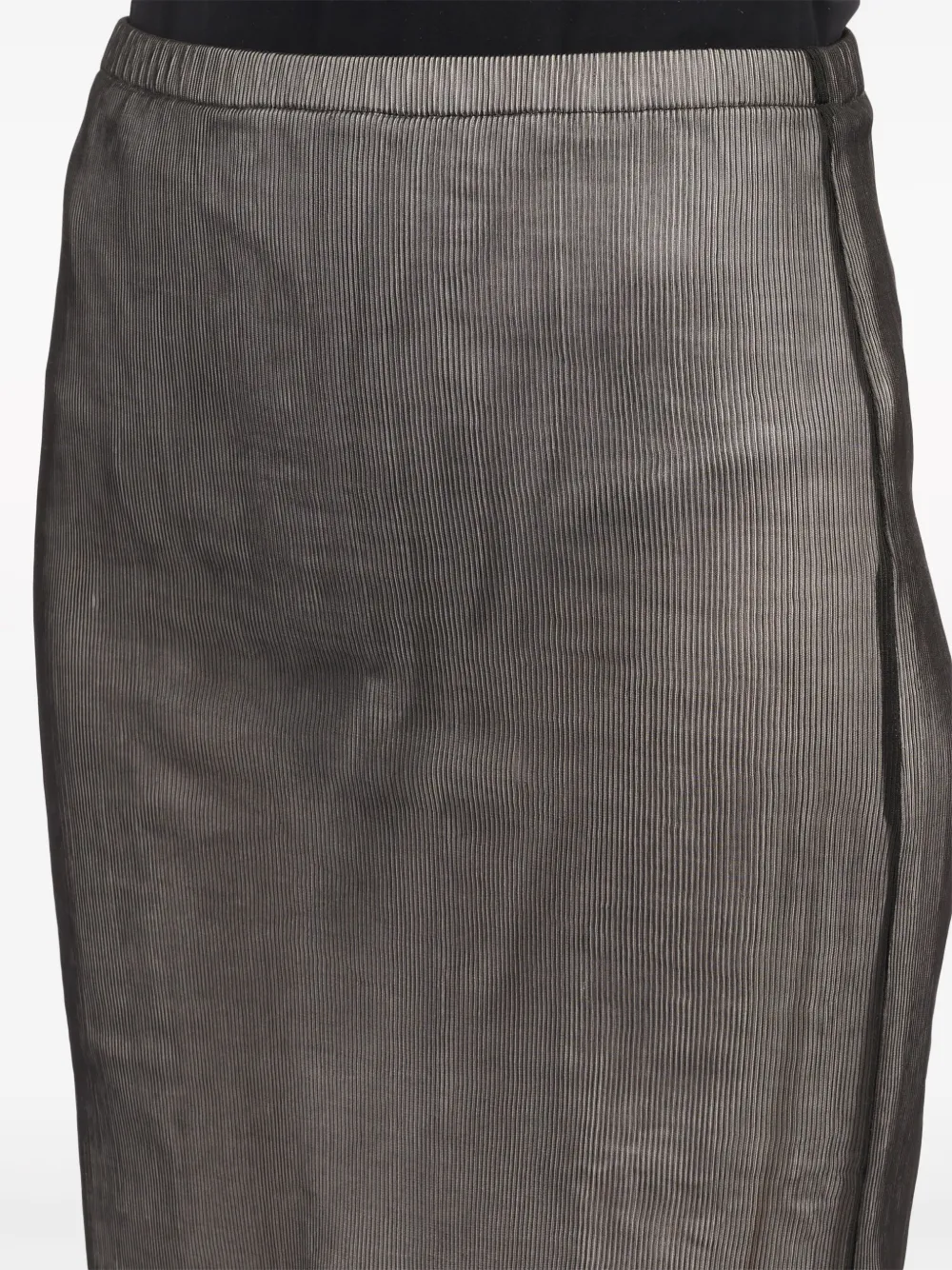 MM6 Maison Margiela Sheer Ribbed Midi Skirt | Black | FARFETCH