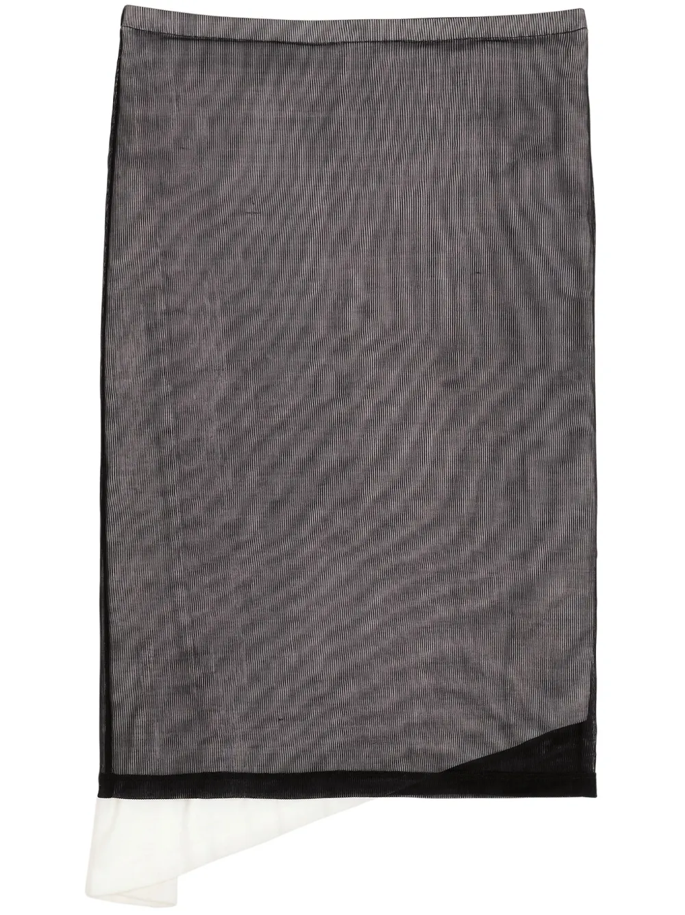 MM6 Maison Margiela Sheer Ribbed Midi Skirt - Farfetch