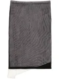 MM6 Maison Margiela sheer ribbed midi skirt - Black
