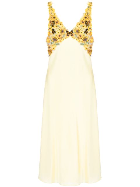 Mary Katrantzou beaded stretch-silk slip dress