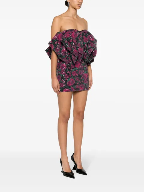 ROTATE BIRGER CHRISTENSEN oversize-bow mini dress 1123552902 - 2
