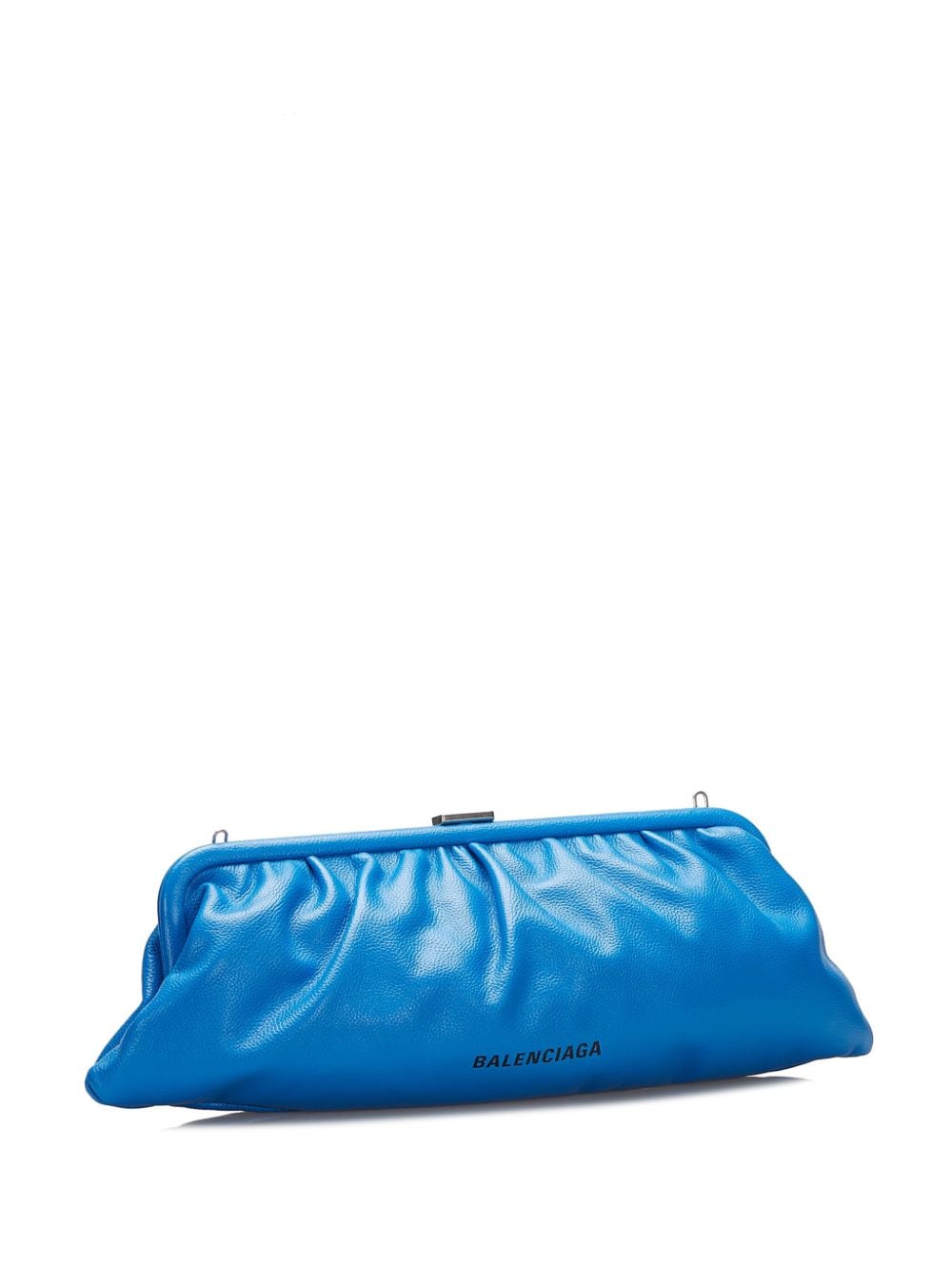 Pre-owned Balenciaga 2009 Xl Cloud Leather Clutch Bag In Blue