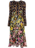 Mary Katrantzou Garland lattice-print georgette dress - Blue