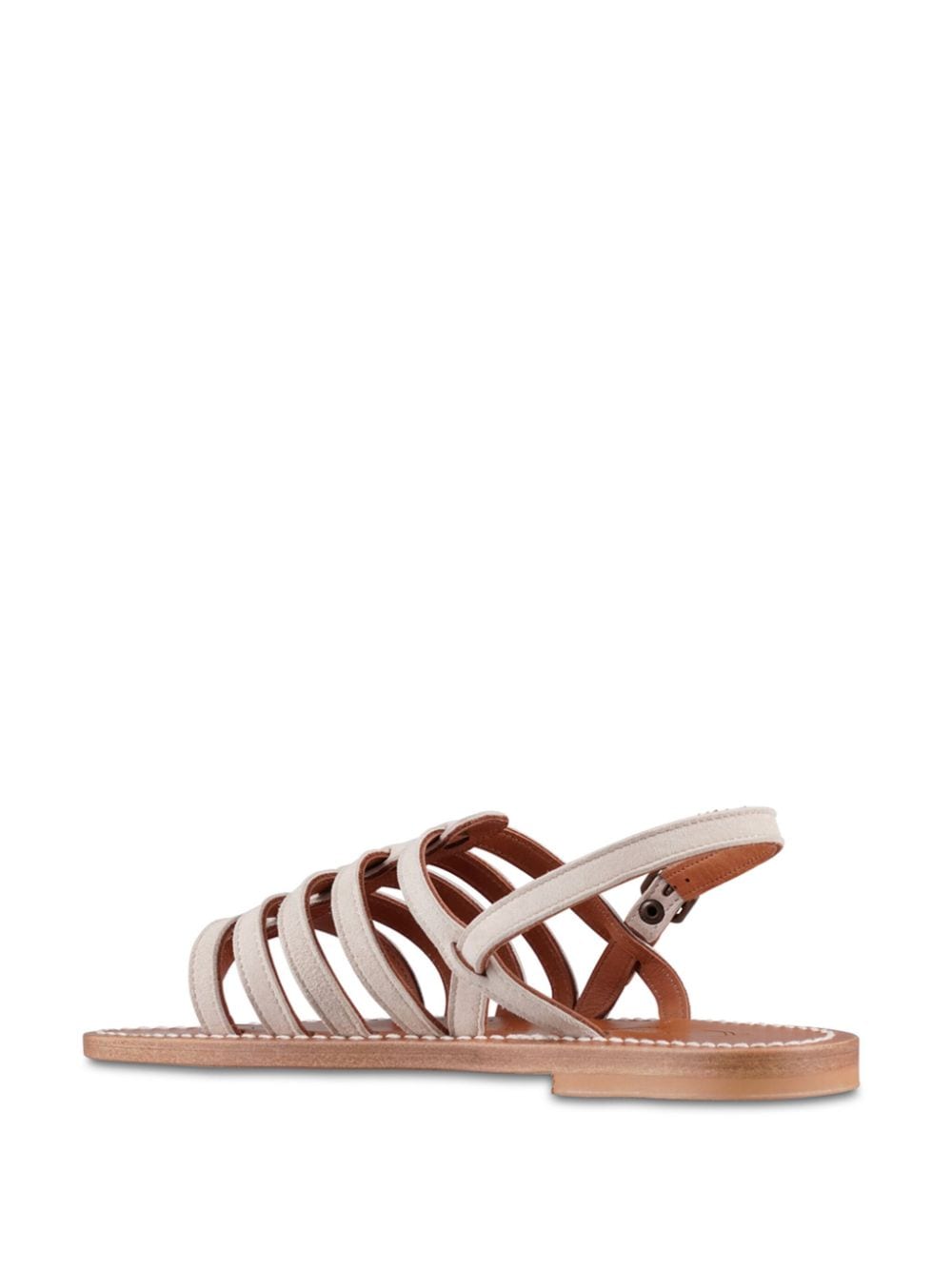 Shop Kjacques Homere Leather Sandals In Neutrals