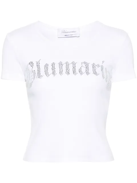 Blumarine playera con detalles de strass