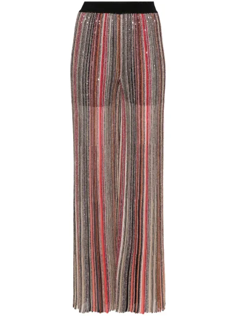 Missoni sequin-embellished flared trousers
