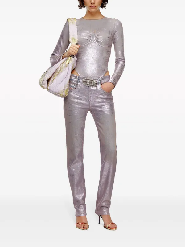 DIESEL 1989 Dマイン ティストレスト ストレトレック シンス Diesel 1989 D-Mine straight-leg Jeans | Silver | FARFETCH