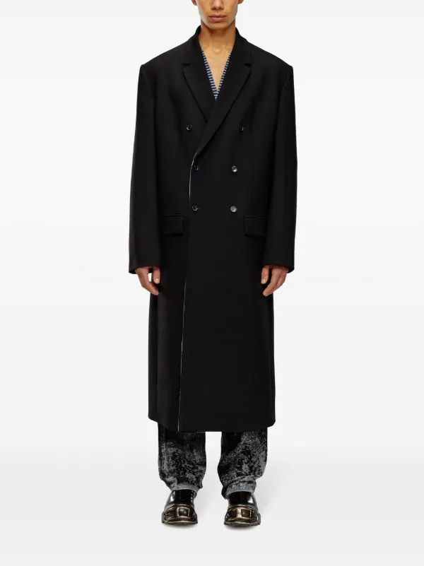 Diesel テーラード ダブルコート | ブラック | FARFETCH JP