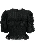 Cecilie Bahnsen Vanessa puff-sleeve top - Black