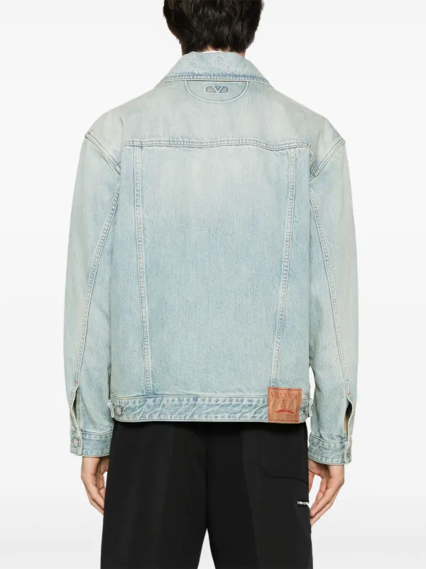 Valentino Garavani logo-embossed Denim Jacket | Blue | FARFETCH