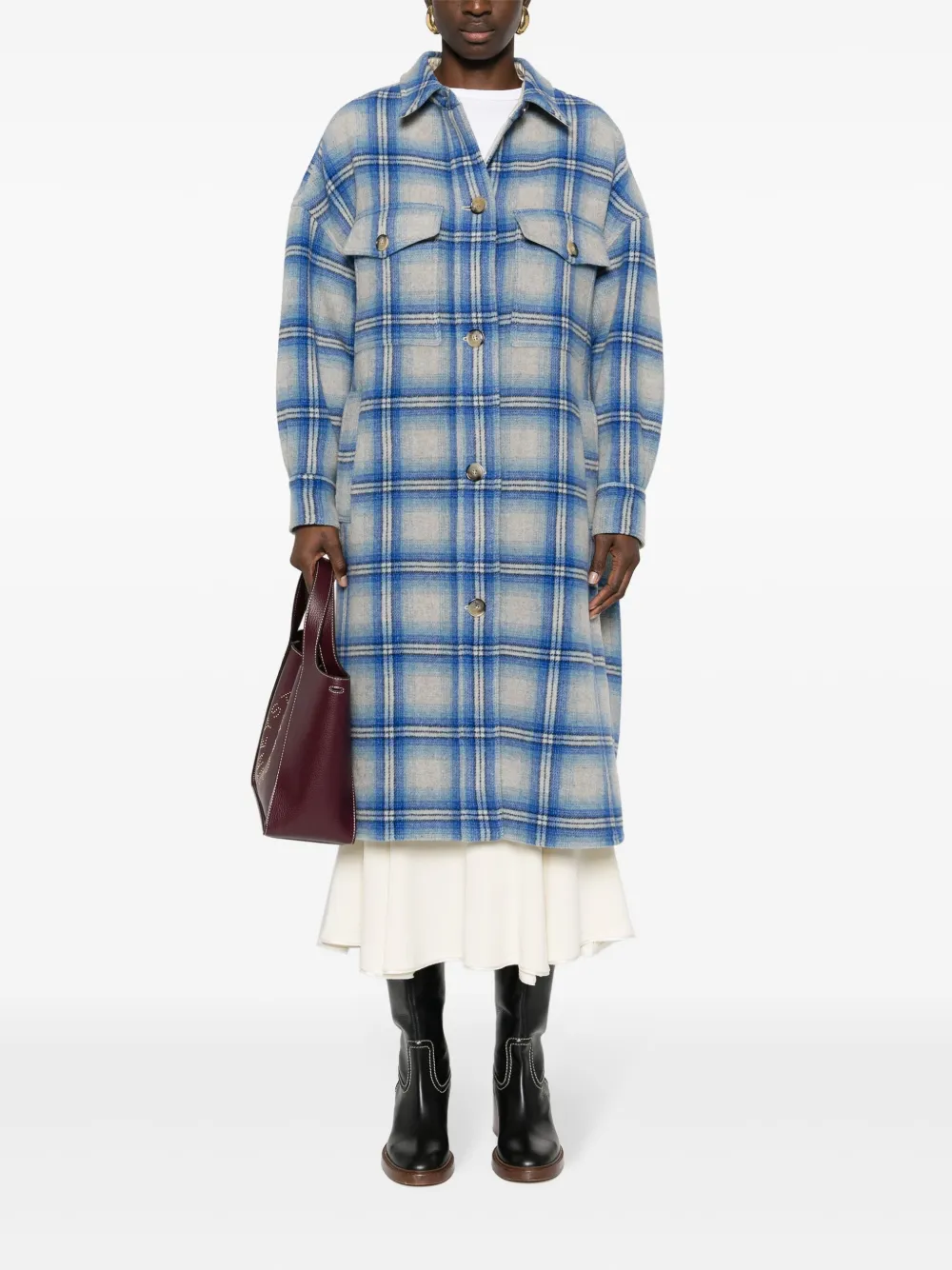 ISABEL MARANT Fontizi Checked Coat - Farfetch