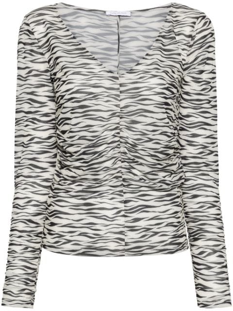 zebra-print top