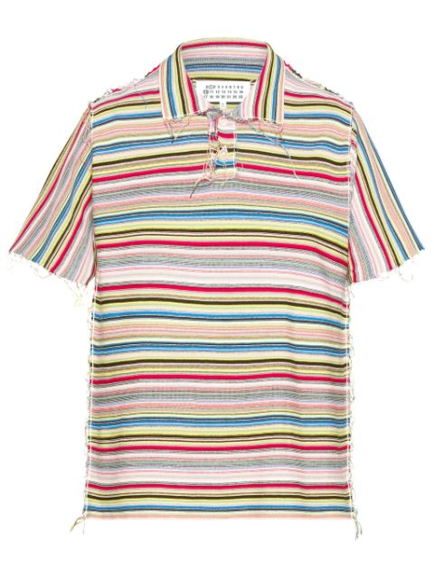 Maison Margiela striped knitted polo shirt Men