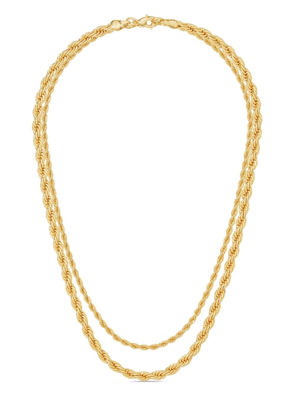 Roxanne Assoulin On The Ropes Necklaces (set Of Two) In Shiny Gold