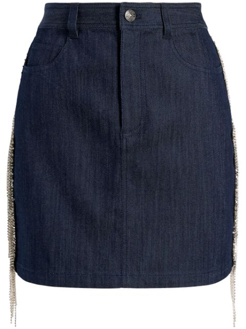 Cinq A Sept Dara embellished denim skirt