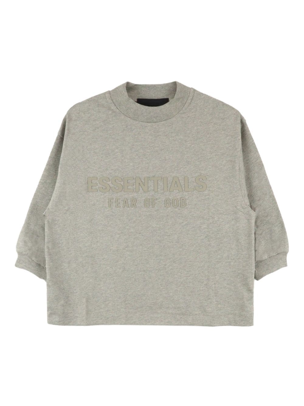 Essentials Kids' Logo-appliqué Cotton T-shirt In Grey